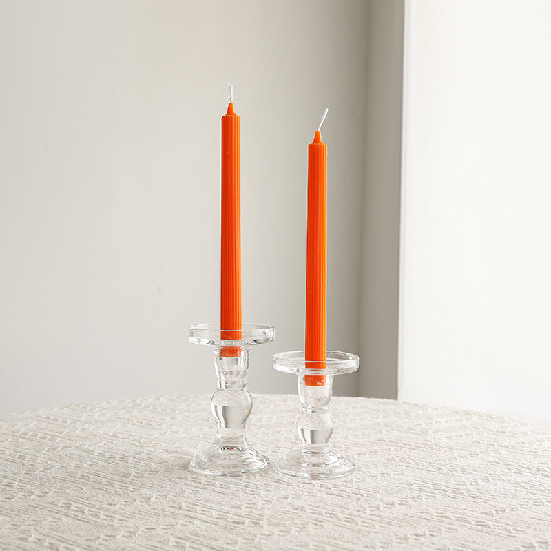 Kristallglas skulptierte Stiel Tafelkerzenhalter
