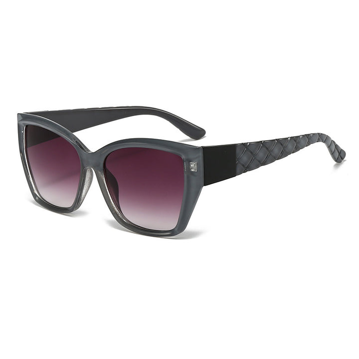 Damen Oversized Cat-Eye Sonnenbrille mit stylishen Akzenten Karnz