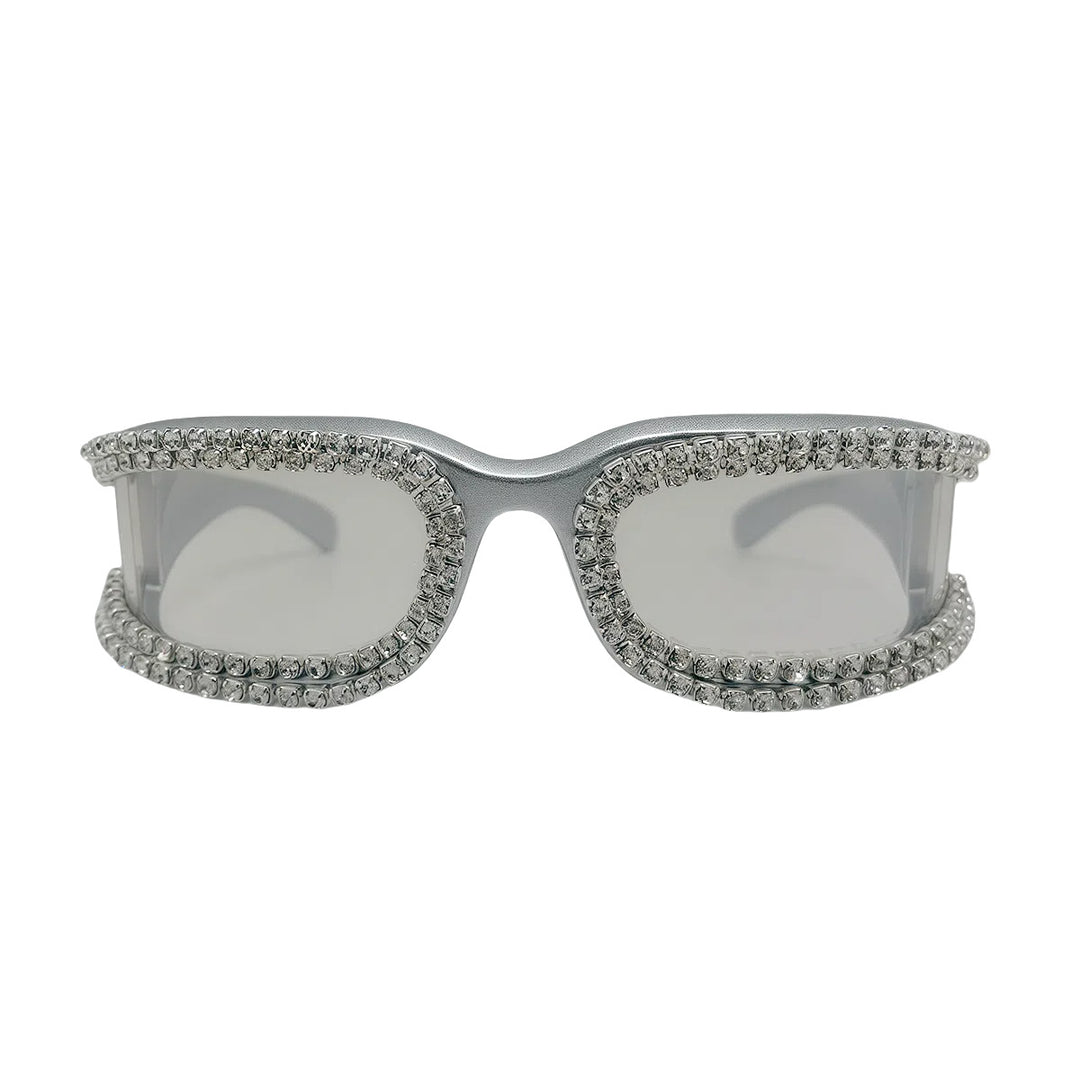 Damen modische und glamouröse Oversized-Sonnenbrille Karnz