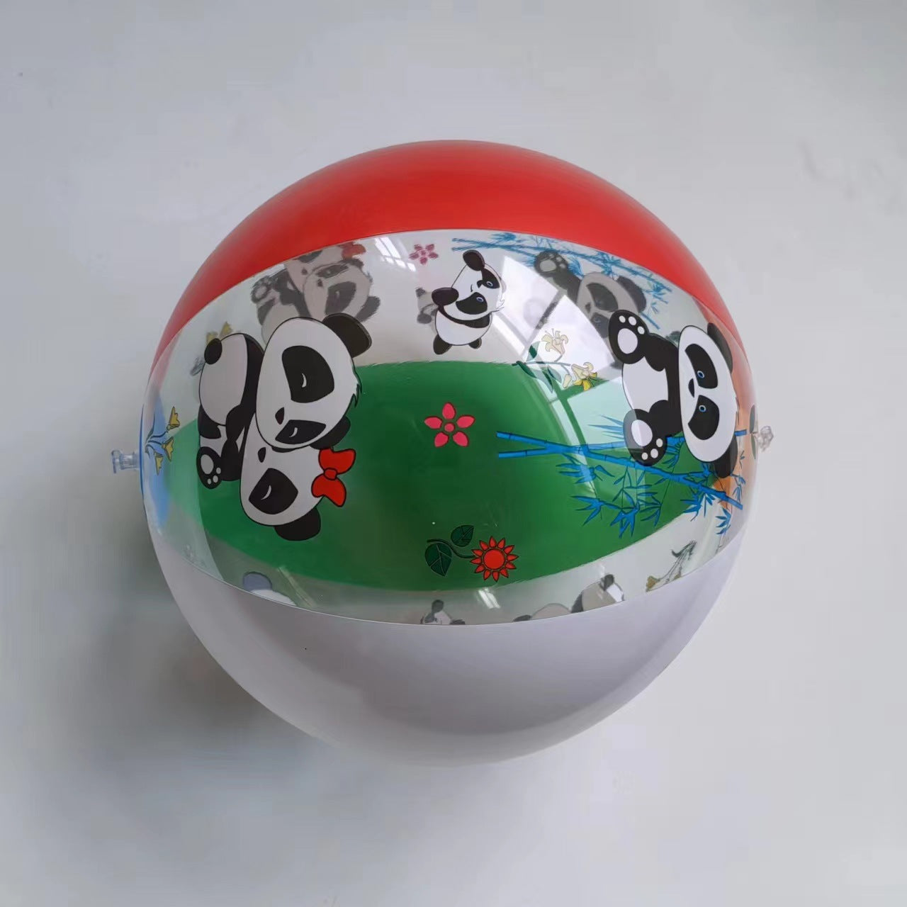 Damen aufblasbarer Spielball mit fröhlichen Panda-Motiven von Karnz
