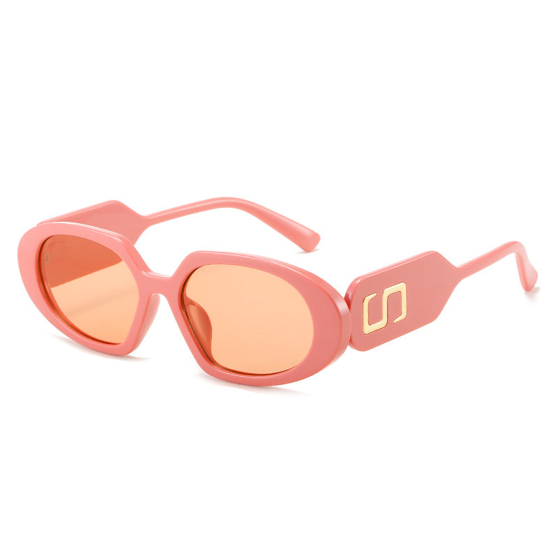 Damen modische Sonnenbrille mit einzigartigem Design und stylischem Logo Karnz