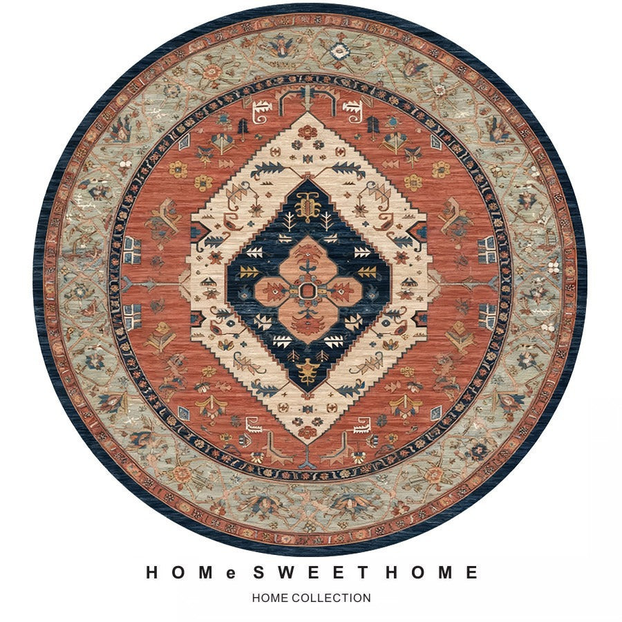 Vintage-inspirierter runder Teppich