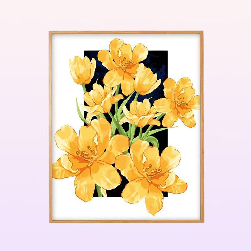 Floral Peony Illustration Wandkunst Karnz