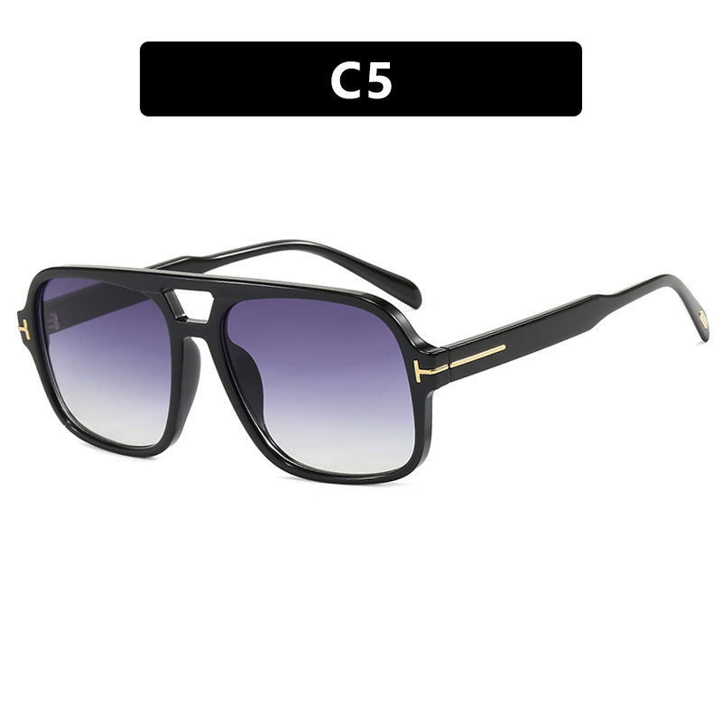 Damen trendige Sonnenbrille mit quadratischem Rahmen und polarisierenden gelben Gläsern Karnz