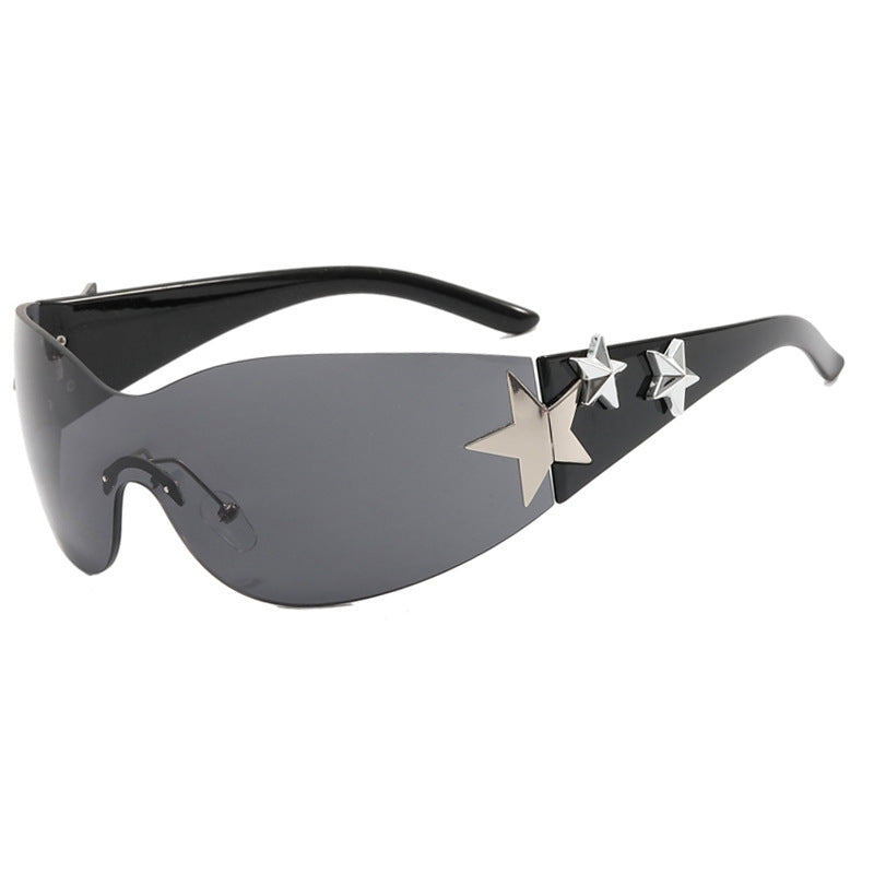 Damen trendige Sonnenbrille mit einzigartigem Sternen-Design Karnz
