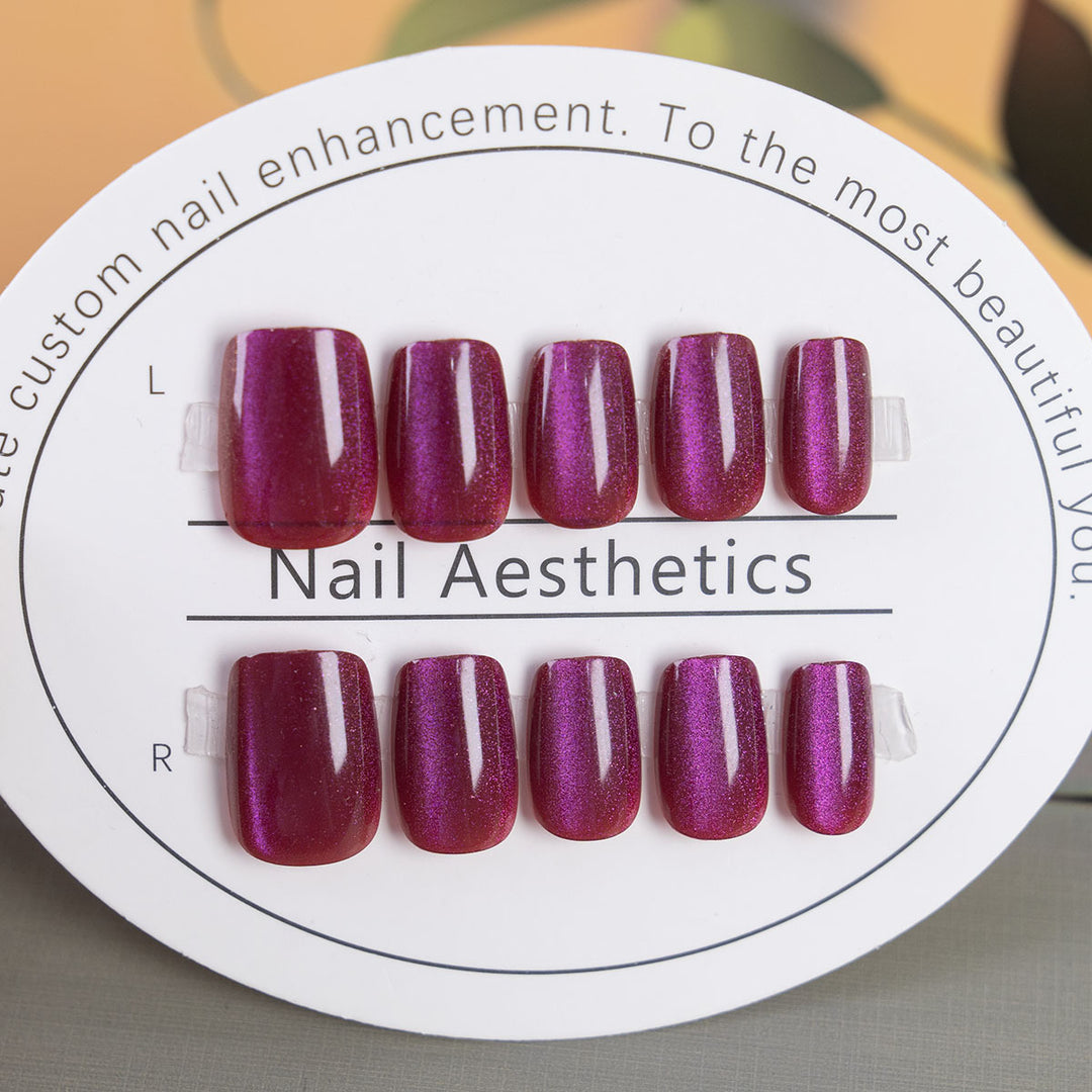 Glitzerndes ovales Press-On-Nagelset