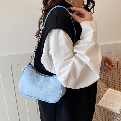 Sternenmuster Abend Handtasche