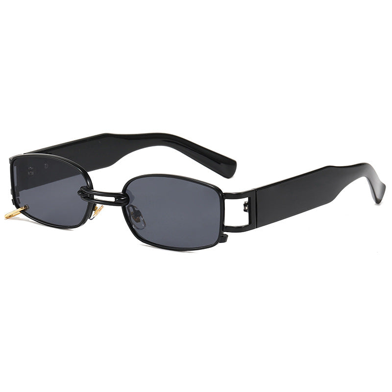 Damen modische rechteckige Sonnenbrille mit exklusivem Metallrahmen Karnz
