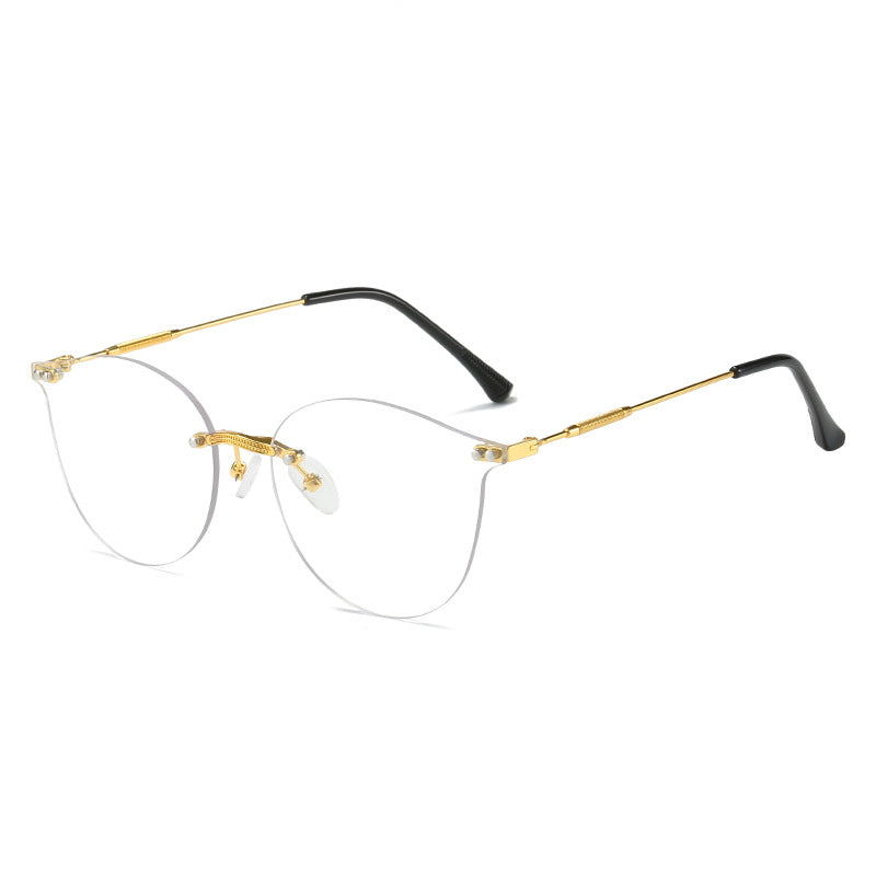 Damen modische Sonnenbrille mit innovativem Metallrahmen und flexibler Nasenauflage Karnz