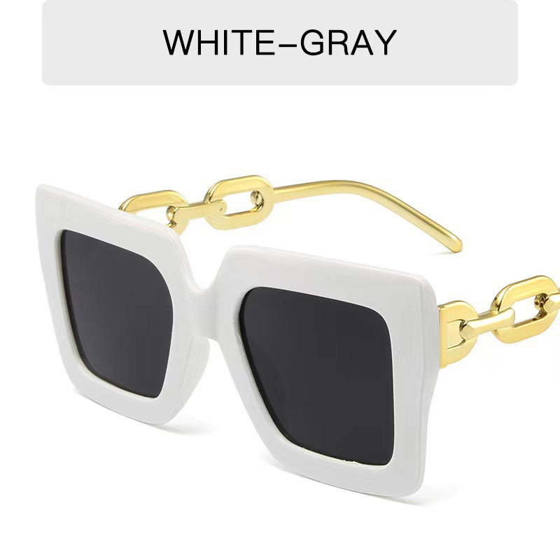 Stylische breite quadratische Sonnenbrille Karnz