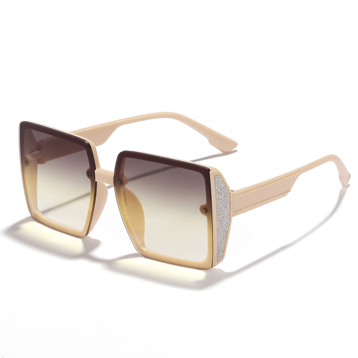 Damen oversized Sonnenbrille mit glänzendem Akzent Karnz