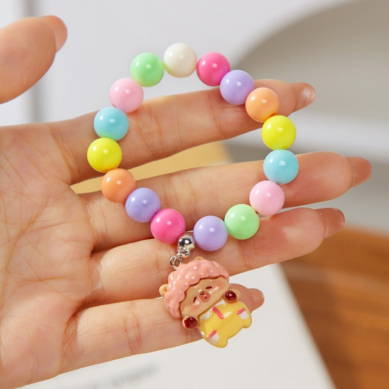 Buntes Kinderarmband mit Bearbeitetem Anhänger Karnz