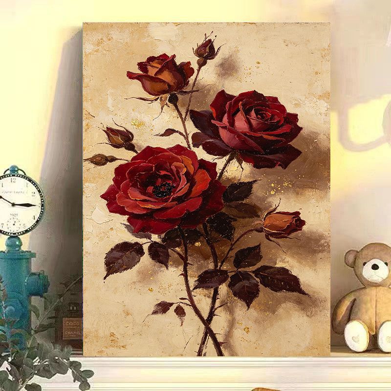 Vintage Floral Leinwandkunst Karnz