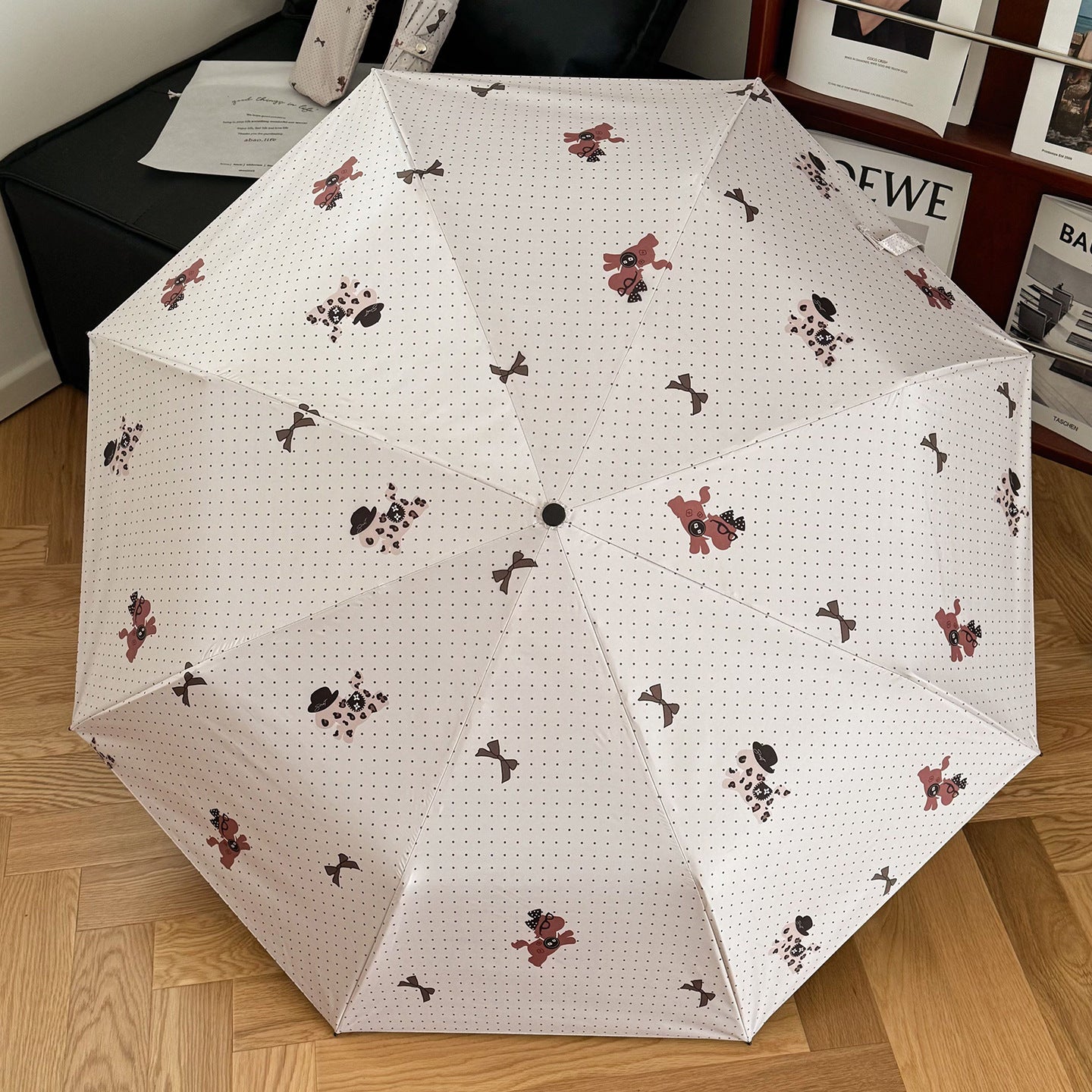 Damen Faltbarer Regenschirm mit verspieltem Design Karnz