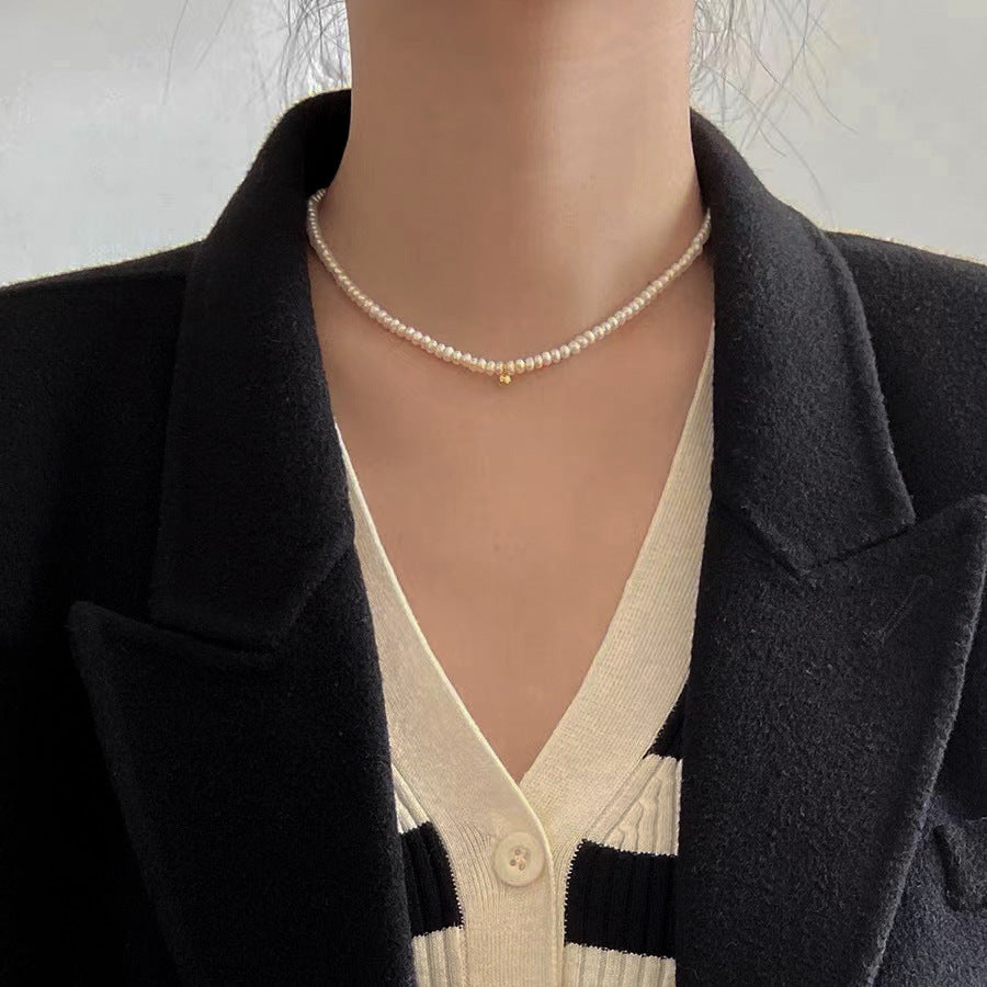 Elegante Perlenbesetzte Choker-Halskette Karnz
