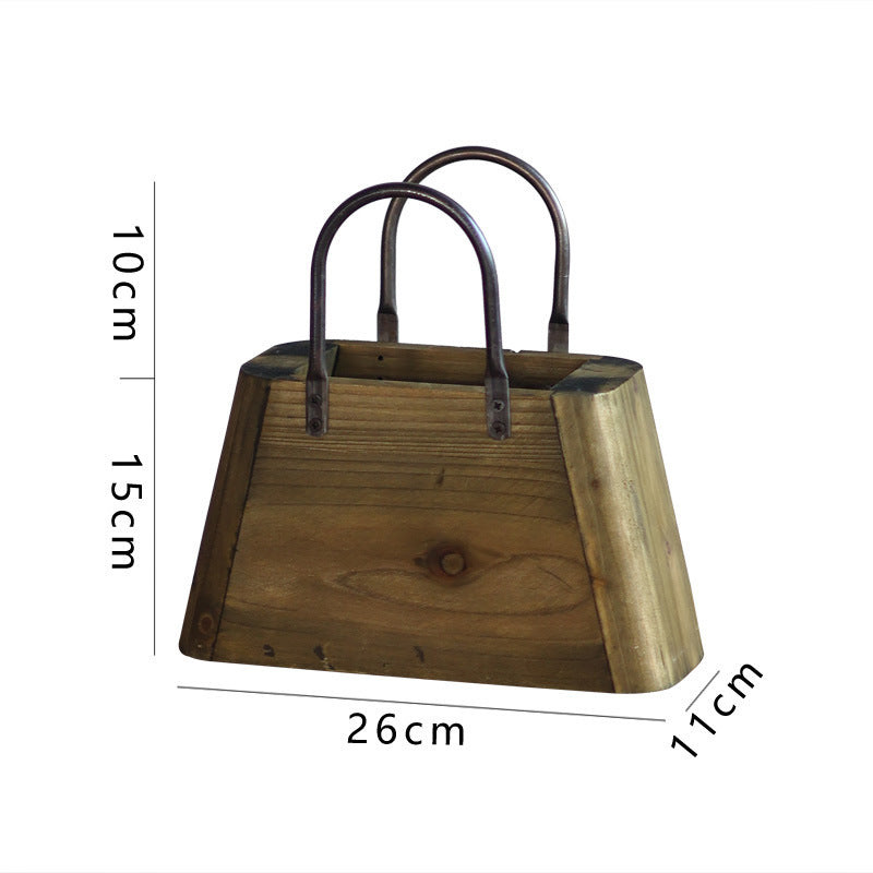 Holz Behälter mit Griffen Karnz