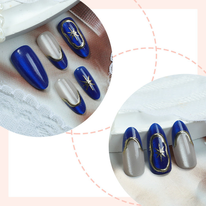 Kreatives Kunstnagelset mit Glitzer- und Sternenmotiven Karnz
