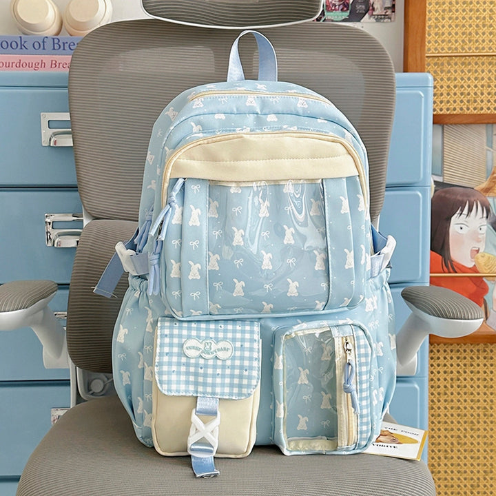 Verspielter Hasen-Themen-Rucksack