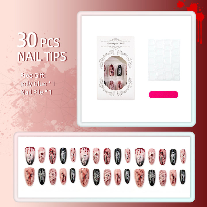 Halloween-Themen Press-On Nagelkunst Set 1790738400