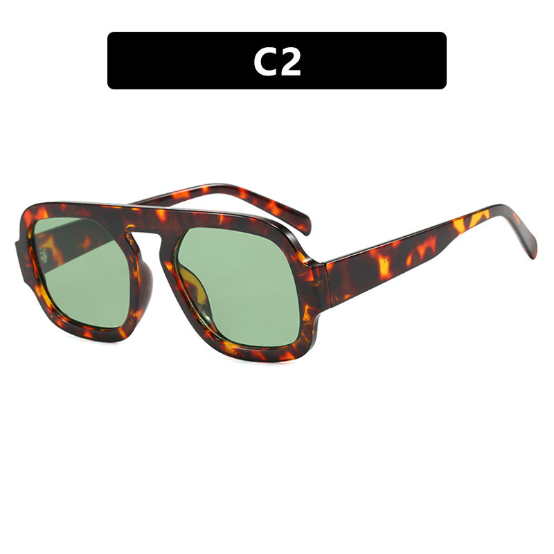 Damen trendige Sonnenbrille mit markantem eckigem Design und UV-Schutz Karnz