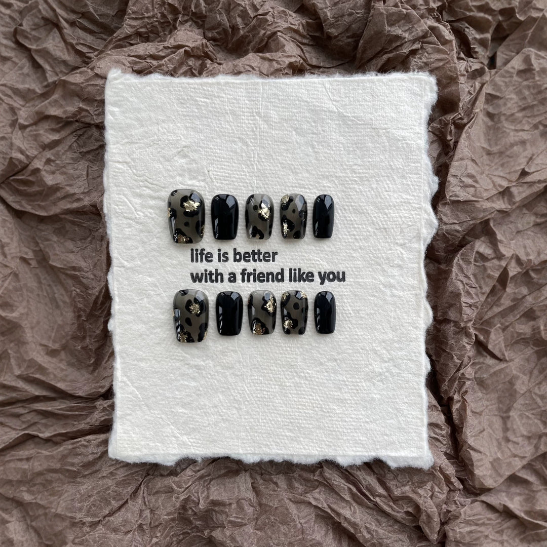Artisanales Tierdruck Press-On Nagelset