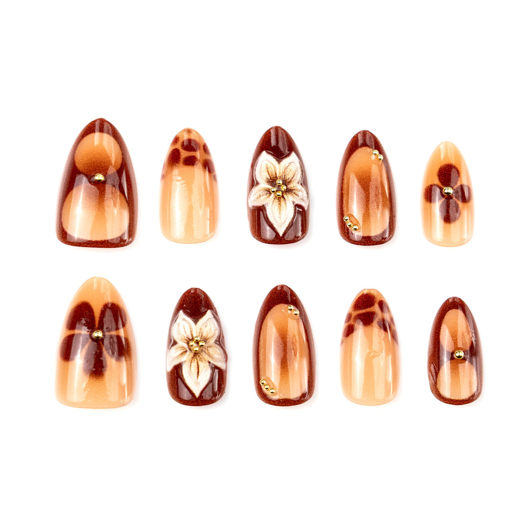 Dekoratives Floral Press-On Nagelkunst Set 1790738611