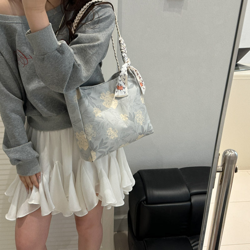 Blumenmuster Schulter Tote Bag Karnz