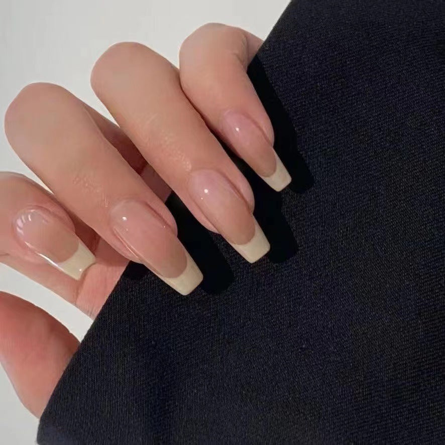Elegante Ombre French Tip Press-On Nägel