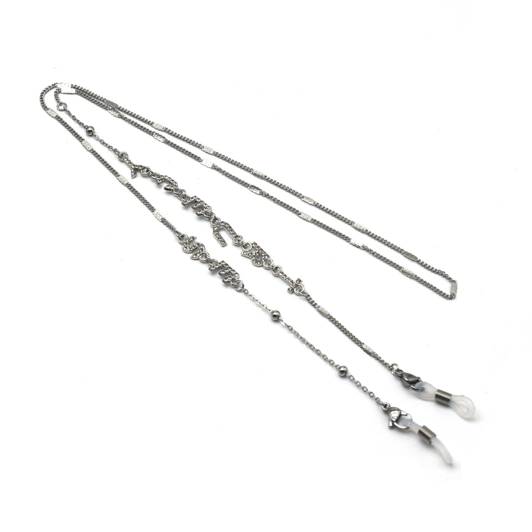 Glitzernde Strass Brillen Kette Karnz