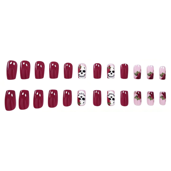 Künstlerisches Schädel Nagelkunst Design Karnz