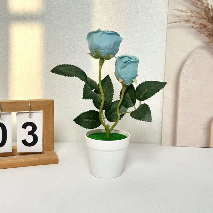 Realistische blühende Rosenarrangement