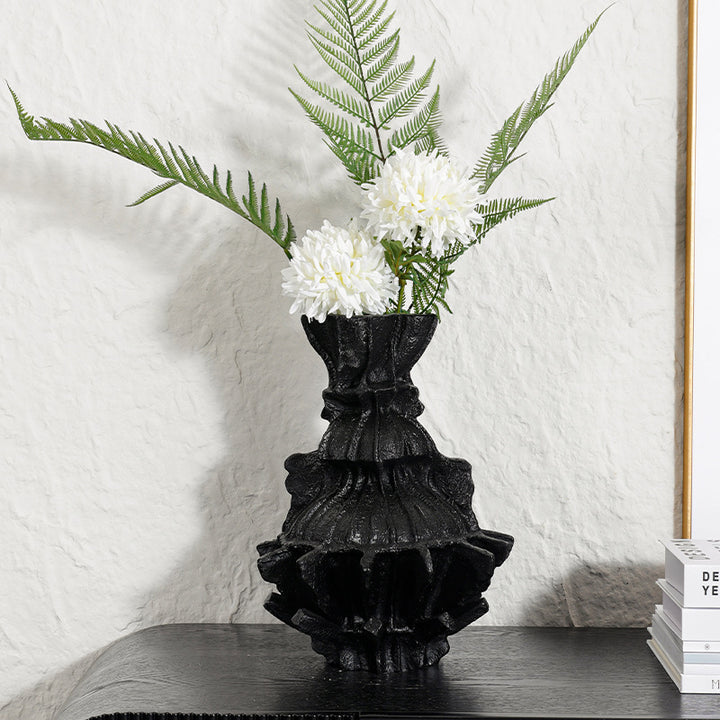 Künstlerische strukturierte Blumenvase