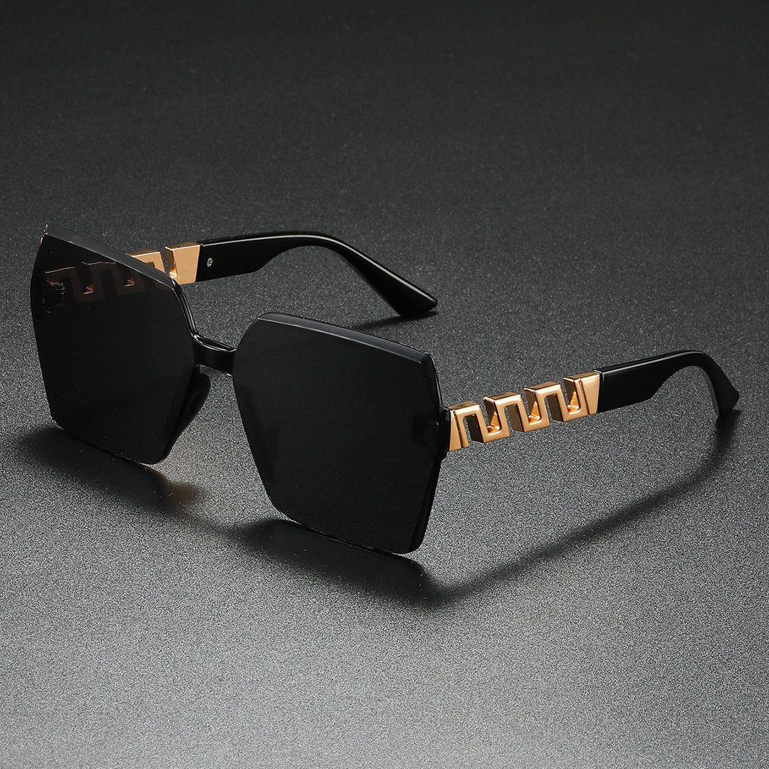 Stylische geometrische Schild Sonnenbrille Karnz