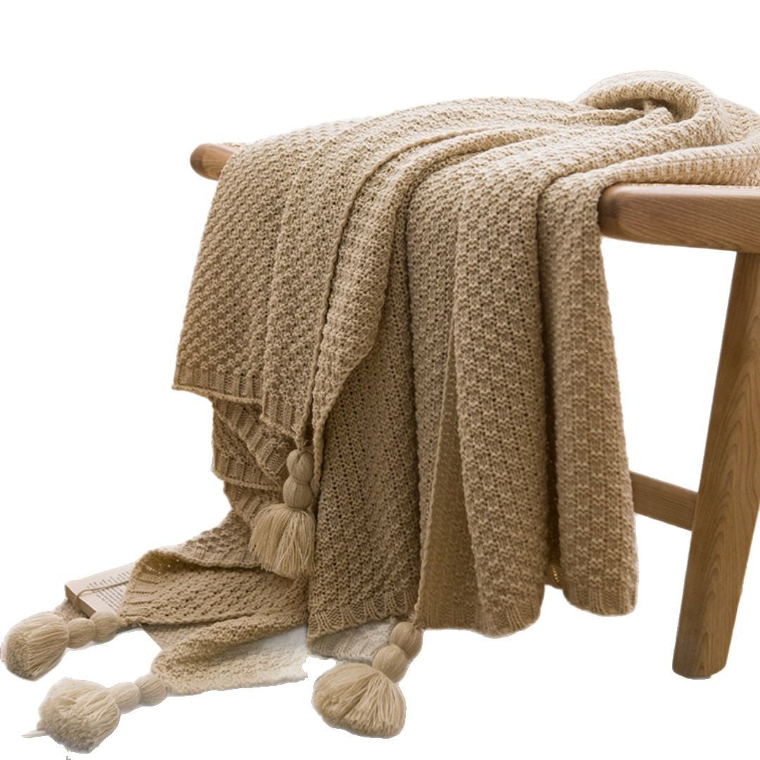 Gemütliche Strickdecke