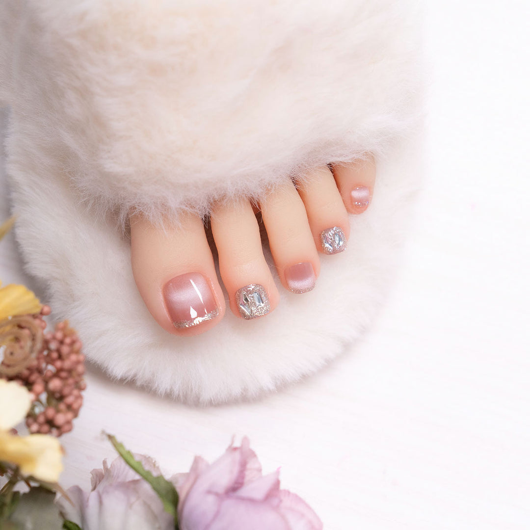 Glamouröses Strass-Pediküre-Set