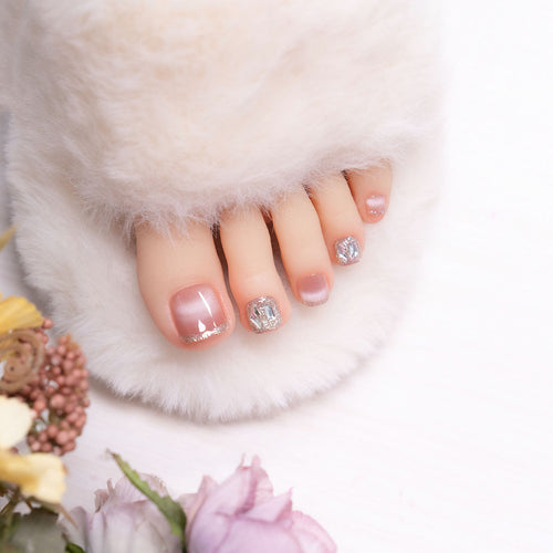 Glamouröses Strass-Pediküre-Set