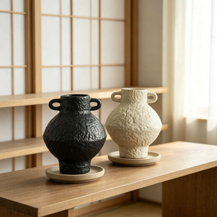 Strukturierte Keramische Dekorative Vase