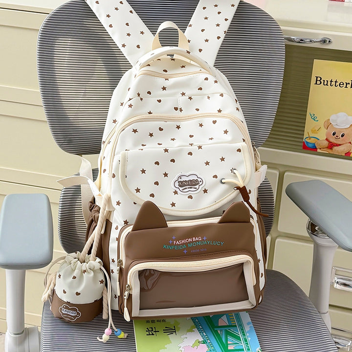 Verspielter Bunny-Ohr-Design-Rucksack