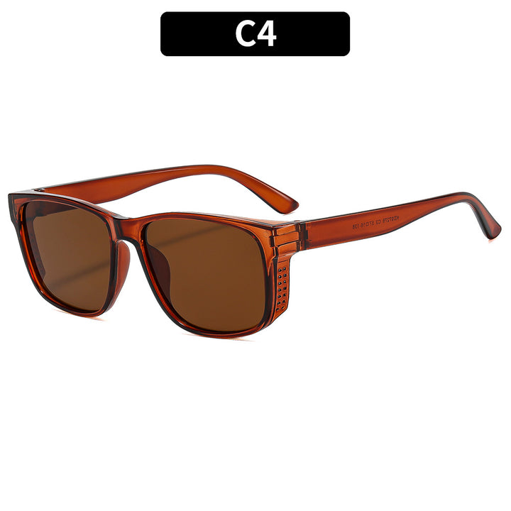 Übergroße retro-inspirierte quadratische Sonnenbrille