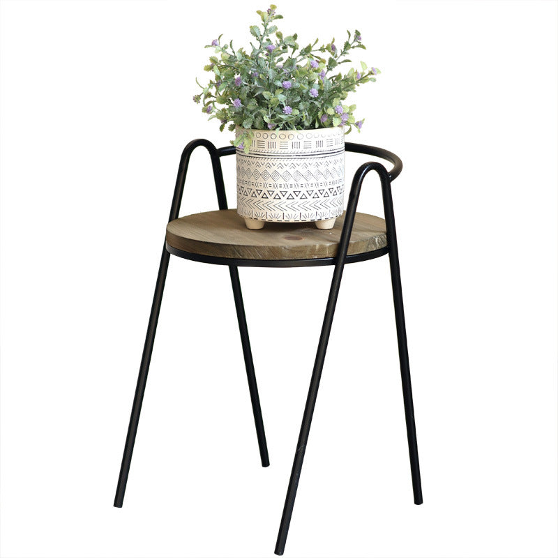 Moderner Hocker mit Holzsitz Karnz