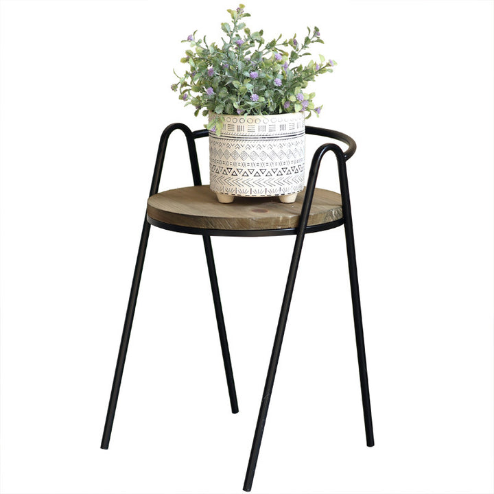 Moderner Hocker mit Holzsitz Karnz