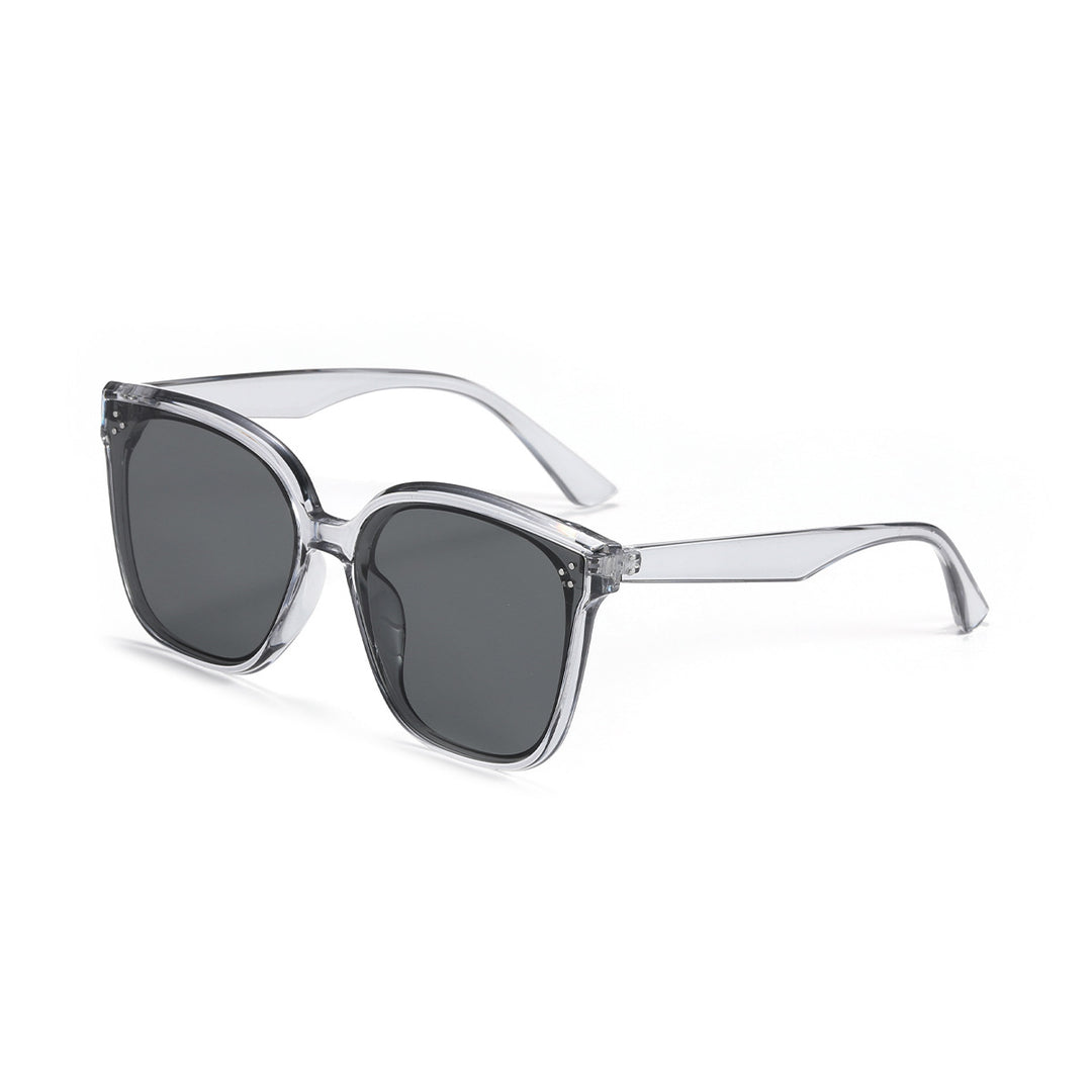 Damen modische Sonnenbrille mit transparentem Akzent Karnz