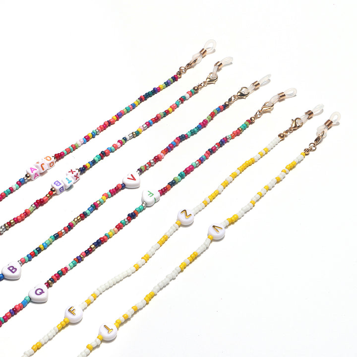 Bunte Perlen Brillen Kette Karnz