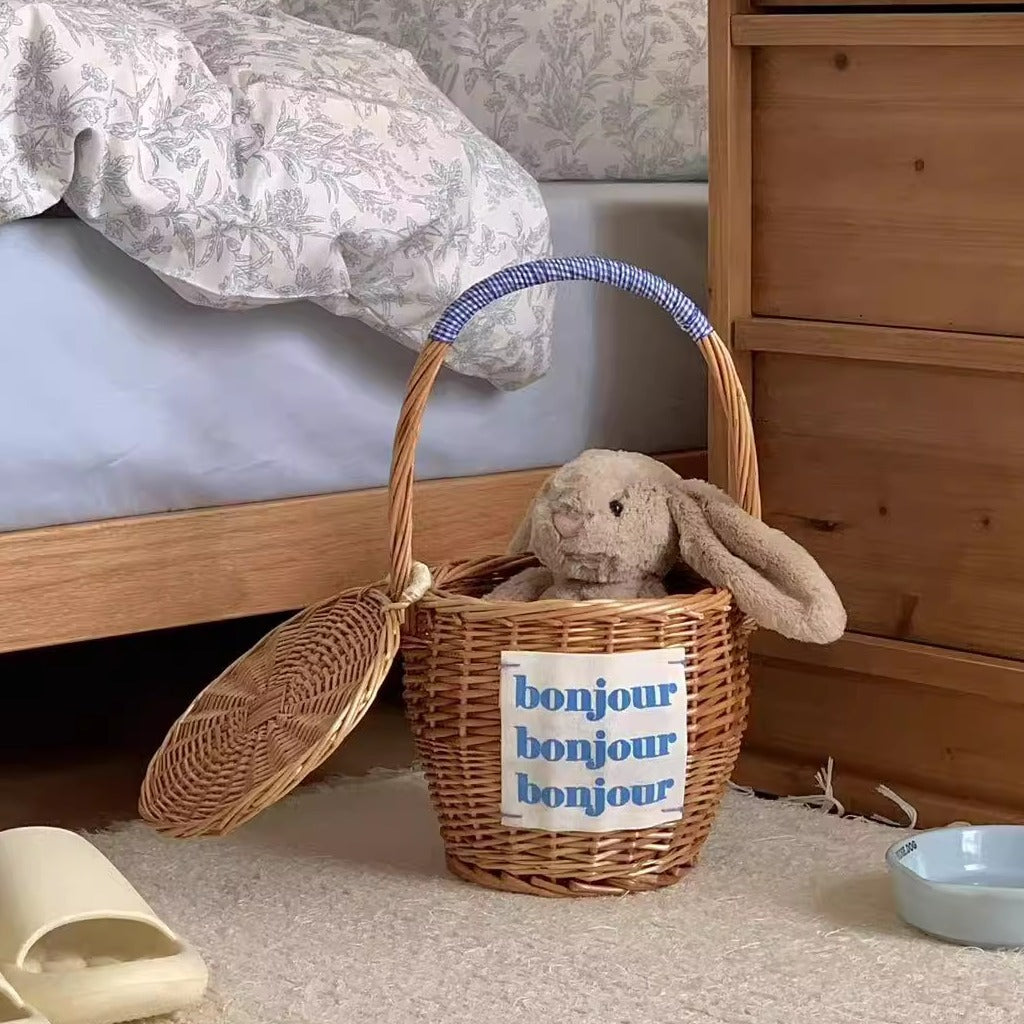 Handgewebter Dekorativer Picknickkorb Karnz