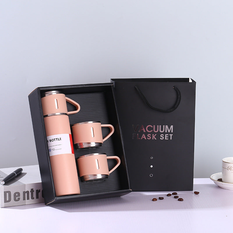 Damen Thermoset mit Kaffeetassen und Isolierflasche Karnz
