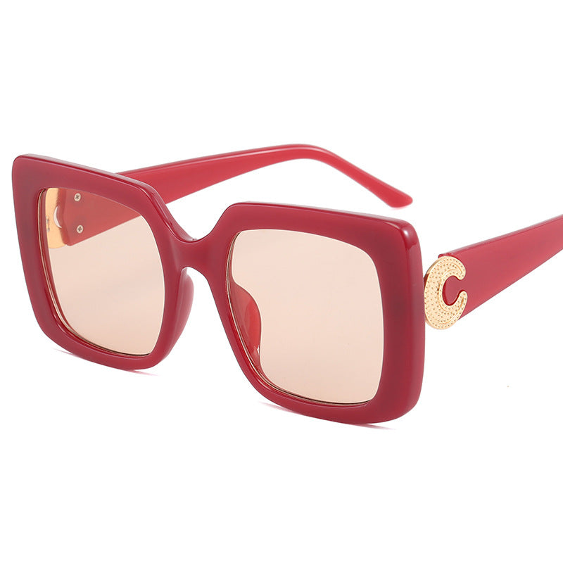Damen modische Sonnenbrille im modernen quadratischen Design Karnz