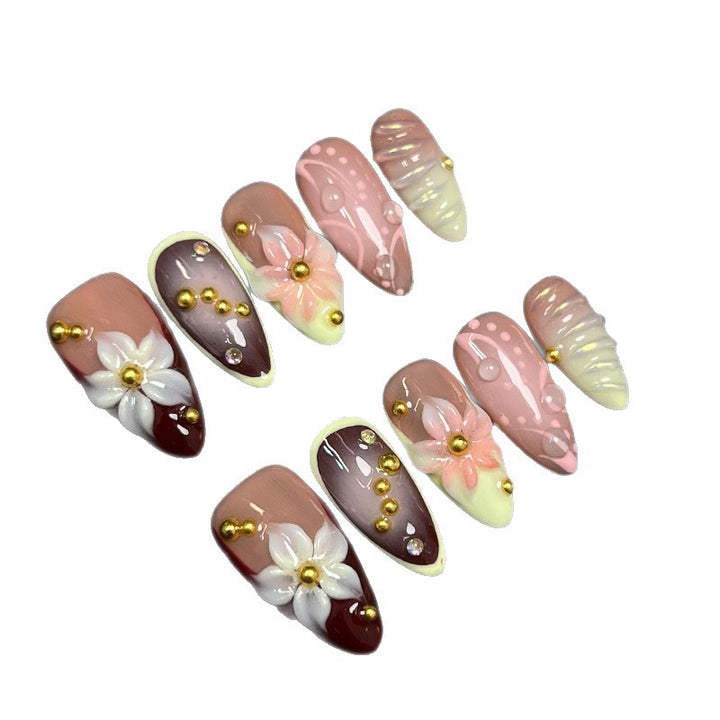 Dekorative Stiletto Press-On Nägel Set