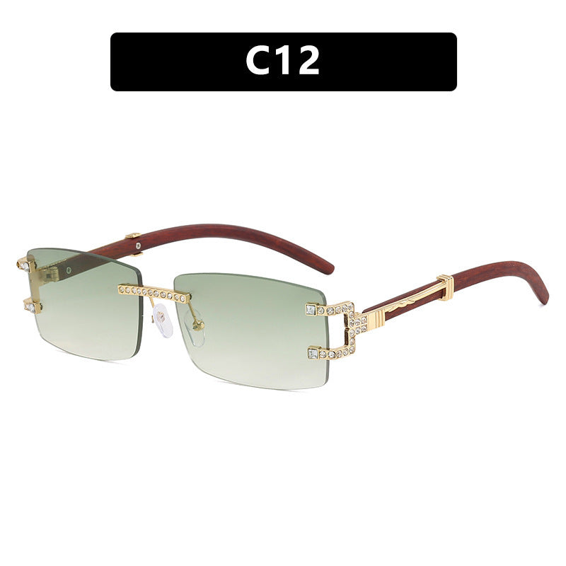 Damen exklusive Sonnenbrille im eleganten Design mit Strass-Akzenten Karnz