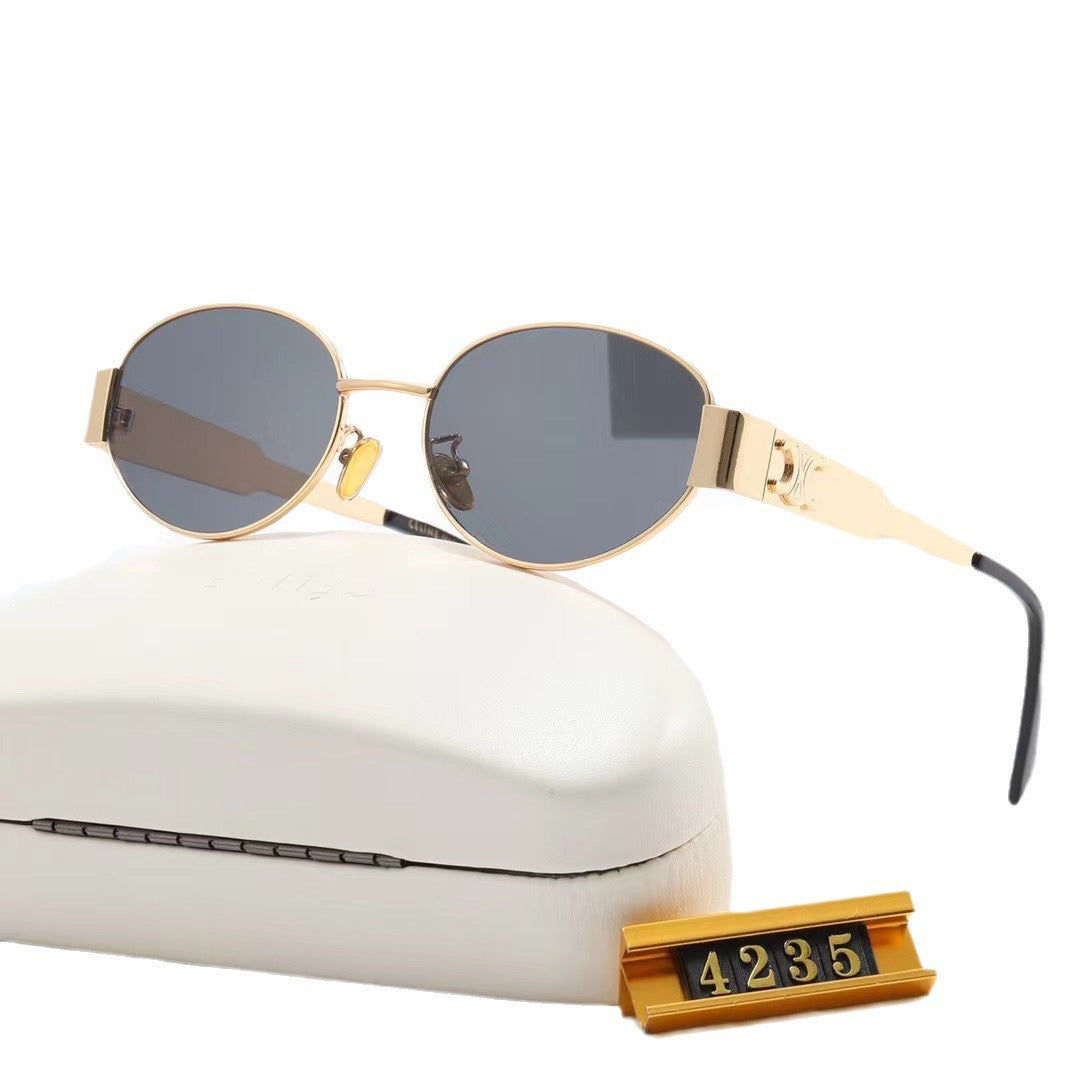 Damen exklusive ovalförmige Designer-Sonnenbrille Karnz