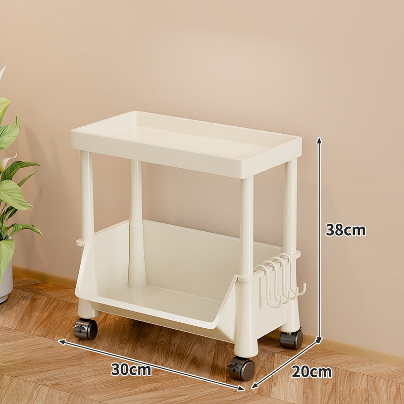 Unter-Desk Rollcontainer mit schwenkbaren Rollen und Hakenregal
